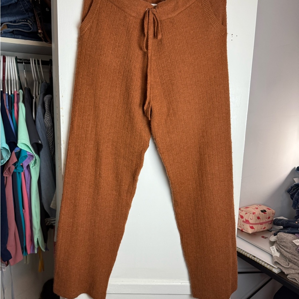 Brunt Orange Knit Pants